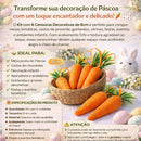 Combo 6 Mini Cenouras de Páscoa | Enfeite Macio para Guirlandas e Árvores