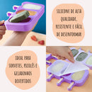 Forminha Picolé Divertido | Picolés Criativos com Tampa e Palitos de Madeira