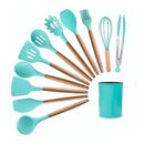 Kit Cozinha 12 Peças Silicone com Suporte