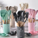 Kit Cozinha 12 Peças Silicone com Suporte