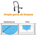 Torneira Gourmet Monocomando Luxo | Design 360° e Limpeza Profissional